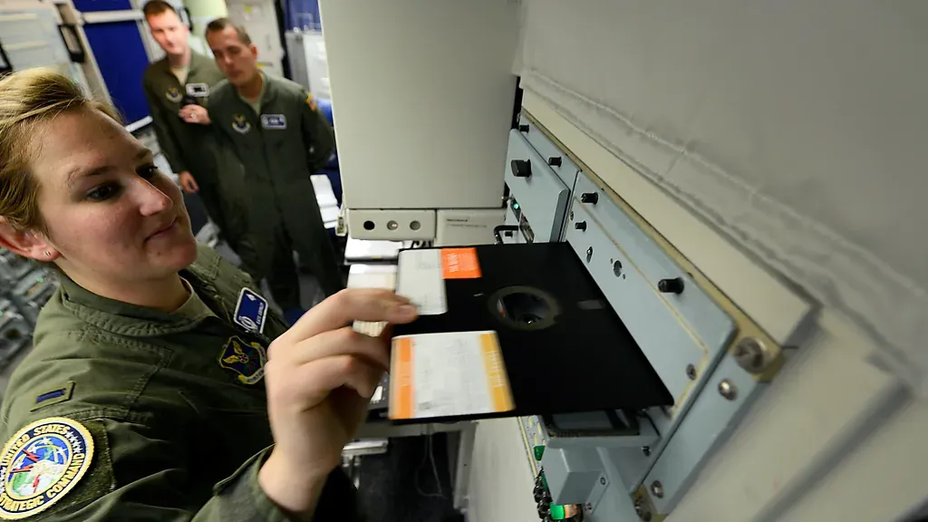 Until recently, the US military used 8-inch floppy disks in its nuclear weapons control system, highlighting the persistence of older technology in critical infrastructure.